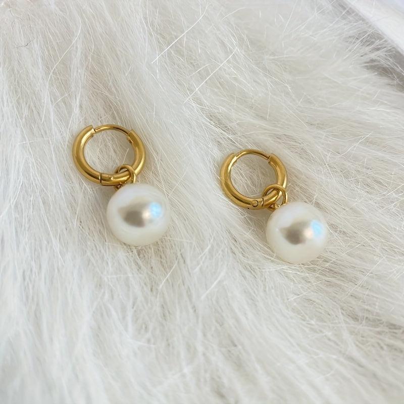 Elegant Pearl Pendant Earrings Set