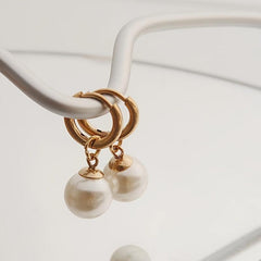 Elegant Pearl Pendant Earrings Set