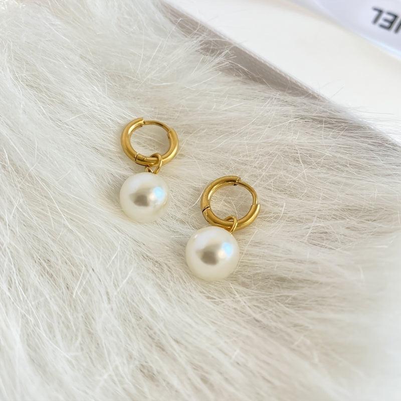 Elegant Pearl Pendant Earrings Set