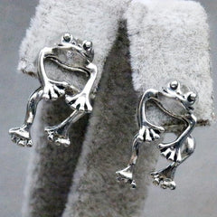 Vintage Frog Earrings - Jewelry Gift For Her