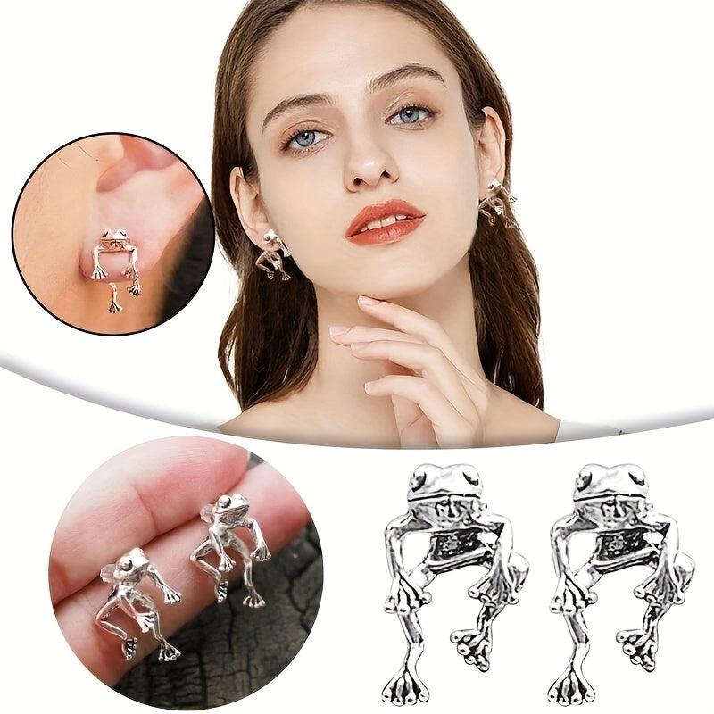 Vintage Frog Earrings - Jewelry Gift For Her