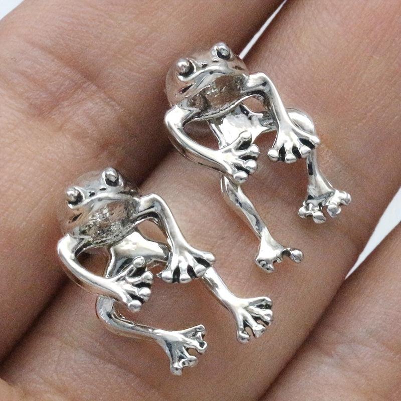 Vintage Frog Earrings - Jewelry Gift For Her