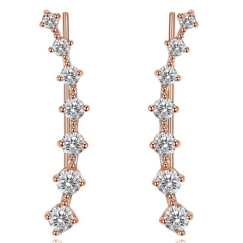 Sparkling Artificial Diamond Earrings for Women & Girls - Holiday Parties Gift