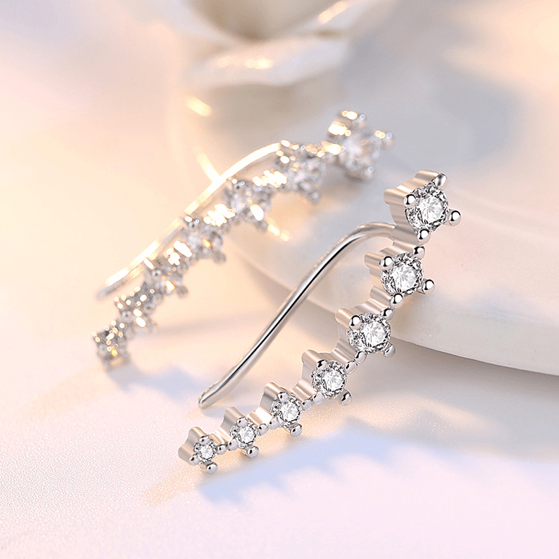 Sparkling Artificial Diamond Earrings for Women & Girls - Holiday Parties Gift