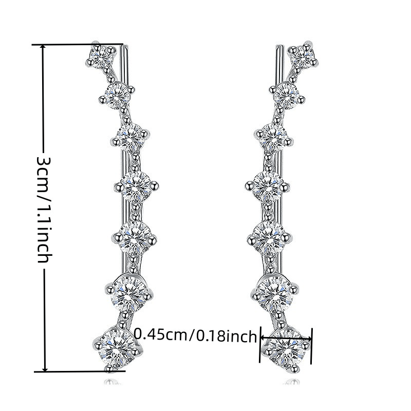 Sparkling Artificial Diamond Earrings for Women & Girls - Holiday Parties Gift