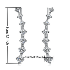Sparkling Artificial Diamond Earrings for Women & Girls - Holiday Parties Gift