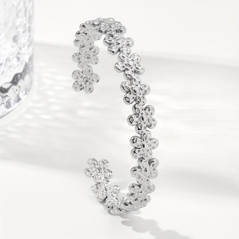 Custom Engraved Stainless Steel Bangle Bracelet