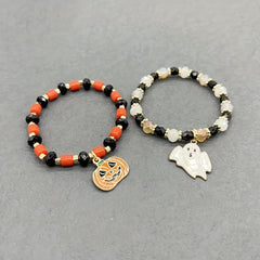 Halloween Ghost Bracelet Pumpkin Ghost Student Girlfriend Stretch Bracelet