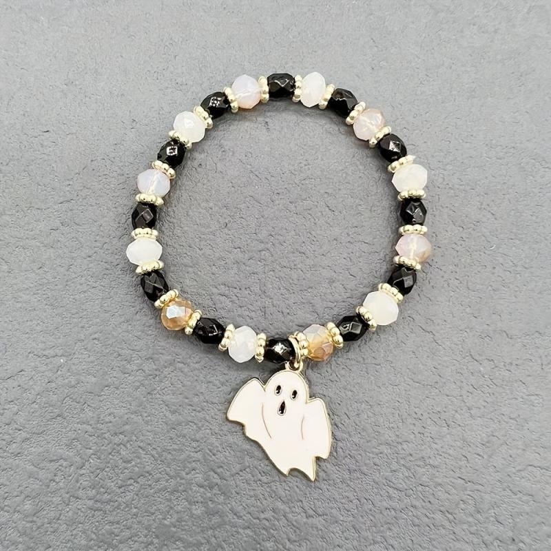 Halloween Ghost Bracelet Pumpkin Ghost Student Girlfriend Stretch Bracelet