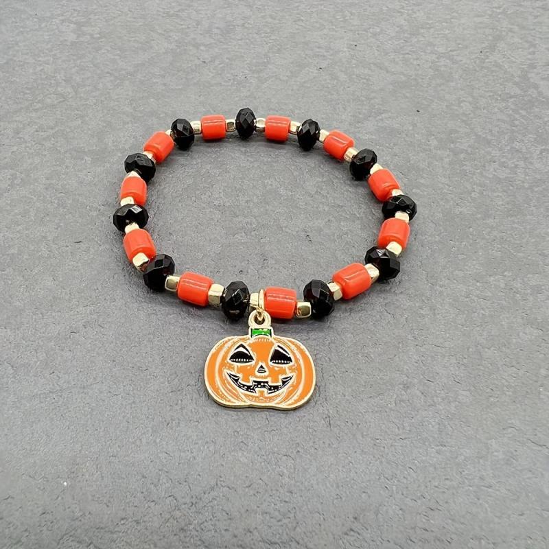 Halloween Ghost Bracelet Pumpkin Ghost Student Girlfriend Stretch Bracelet
