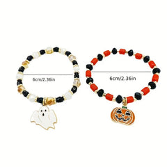 Halloween Ghost Bracelet Pumpkin Ghost Student Girlfriend Stretch Bracelet