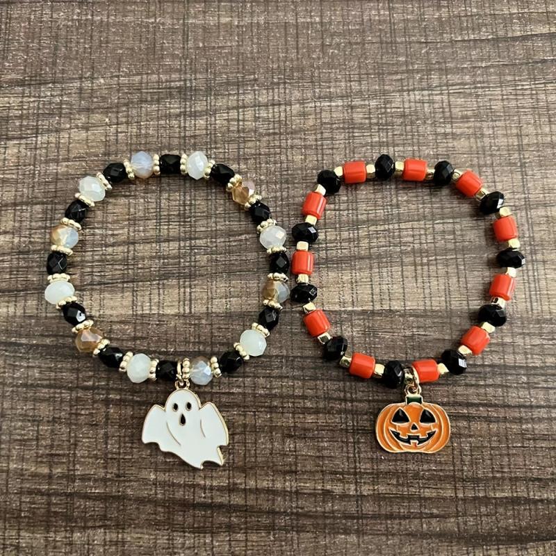 Halloween Ghost Bracelet Pumpkin Ghost Student Girlfriend Stretch Bracelet