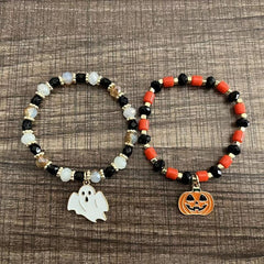 Halloween Ghost Bracelet Pumpkin Ghost Student Girlfriend Stretch Bracelet