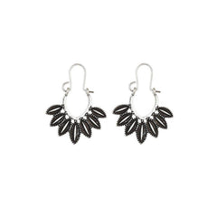 Bohemian Retro Earrings Ethnic Exaggerated Carved Bronze Metal Set