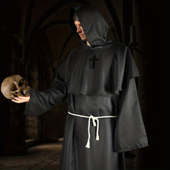 Halloween Monk Costume Pastor Robe Medieval Renaissance Robe
