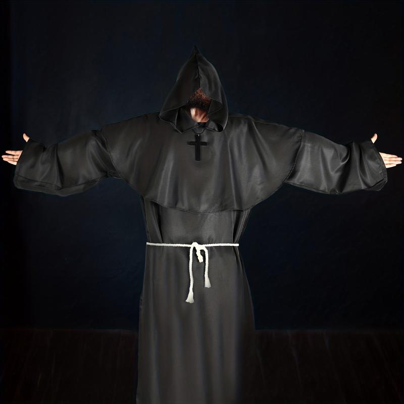 Halloween Monk Costume Pastor Robe Medieval Renaissance Robe