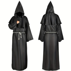 Halloween Monk Costume Pastor Robe Medieval Renaissance Robe
