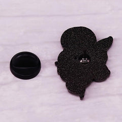 Full Moon Wolf And Fallen Leaf Enamel Pin Animal Art Brooch Accessory
