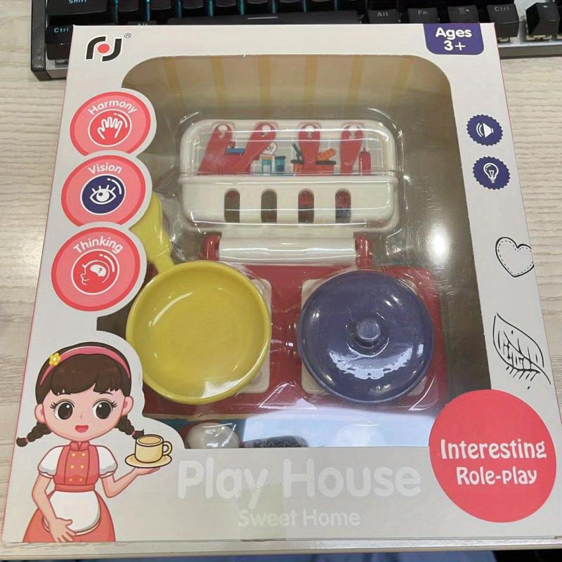 Kids Gas Stove & Mixer Set, Random Patterns & Colors