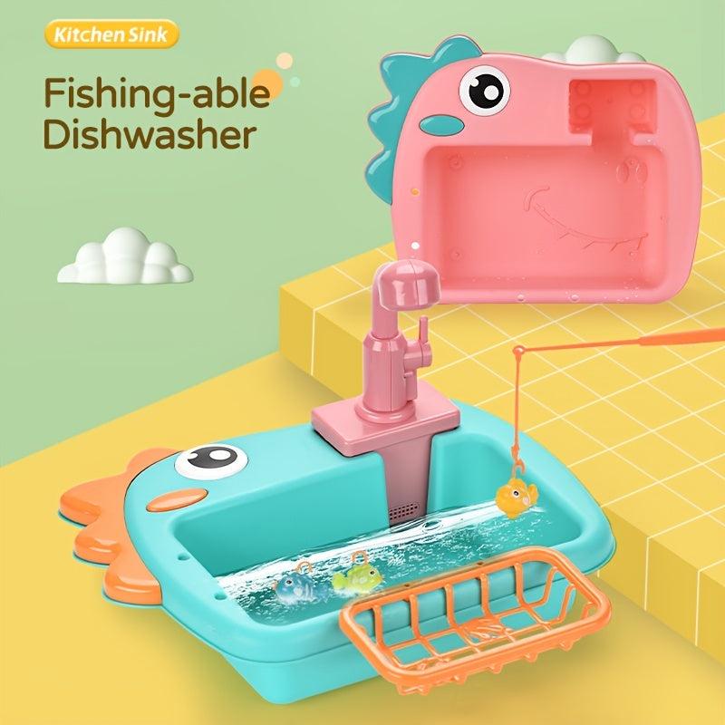 Dinosaur Dishwasher Play House Toy for Kids