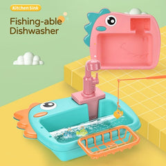 Dinosaur Dishwasher Play House Toy for Kids