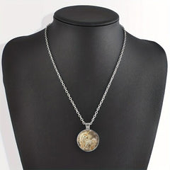 Round Unicorn Crystal Bead Pendant Necklace for Boys and Girls