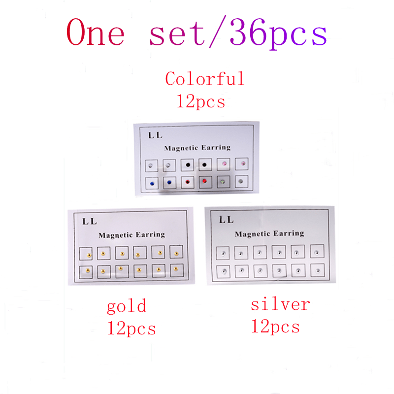 36 PCS Non Piercing Magnetic Nose Stud & Flap Earrings Jewelry