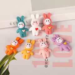 5pcs Cartoon Love Rabbit DIY Dollhouse Decoration Easter Gift