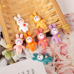5pcs Cartoon Love Rabbit DIY Dollhouse Decoration Easter Gift