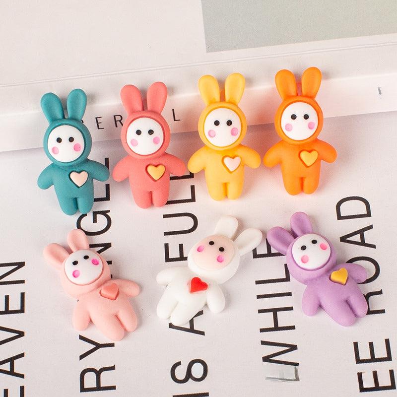 5pcs Cartoon Love Rabbit DIY Dollhouse Decoration Easter Gift
