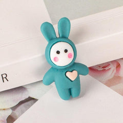 5pcs Cartoon Love Rabbit DIY Dollhouse Decoration Easter Gift