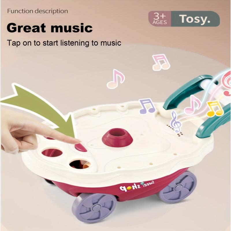 Kids Candy Cart Pretend Play Ice Cream Toy Kitchen Shop - Lights & Music