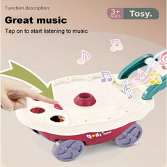 Kids Candy Cart Pretend Play Ice Cream Toy Kitchen Shop - Lights & Music