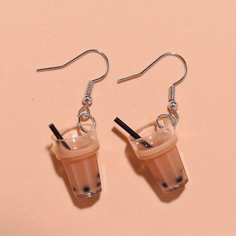 Quirky Bubble Tea Earrings for a Playful Look