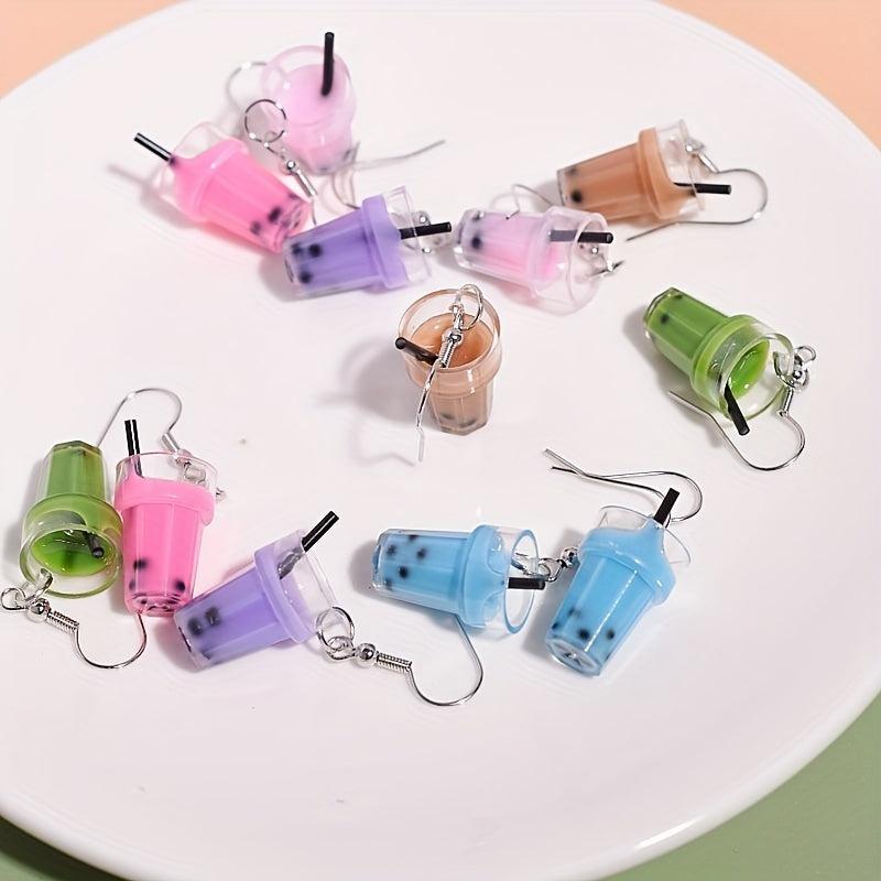 Quirky Bubble Tea Earrings for a Playful Look