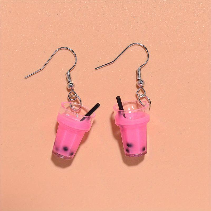 Quirky Bubble Tea Earrings for a Playful Look