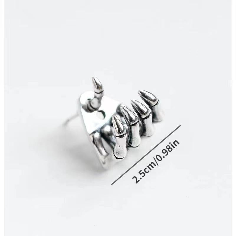 Retro Skeleton Hand Stud Earrings Punkgoth Style