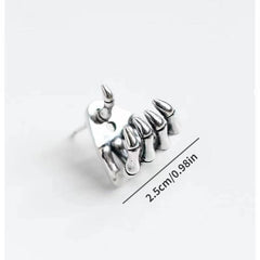 Retro Skeleton Hand Stud Earrings Punkgoth Style