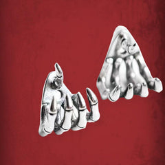 Retro Skeleton Hand Stud Earrings Punkgoth Style