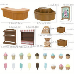 DIY Doll House Mini Furniture Model for Kids - Forest Animal Family Bakery
