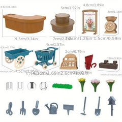 DIY Doll House Mini Furniture Model for Kids - Forest Animal Family Bakery