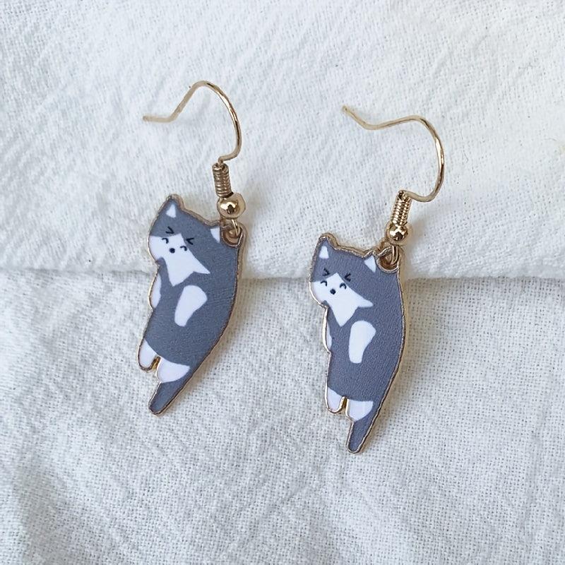 Cartoon Cat Ear Hook Earrings Jewelry Gift