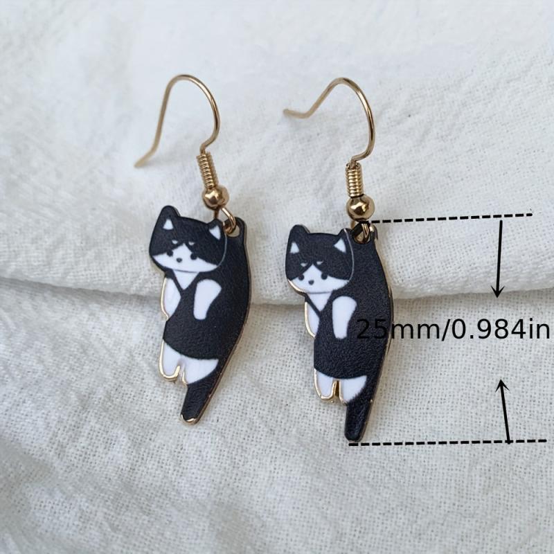 Cartoon Cat Ear Hook Earrings Jewelry Gift