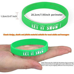 Christmas Props Silicone Wristbands 8 Patterns Rubber Wristband