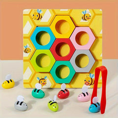 Kids Wooden Honeycomb Toy Montessori Recognition Teaching Aid