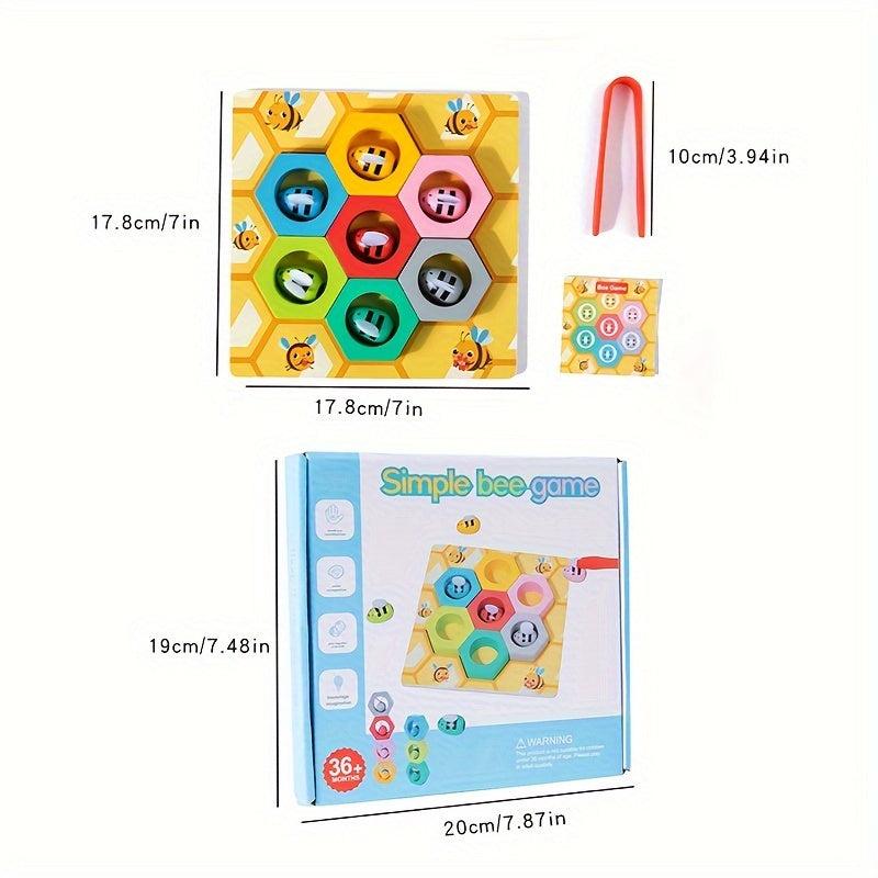 Kids Wooden Honeycomb Toy Montessori Recognition Teaching Aid