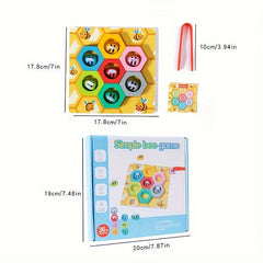 Kids Wooden Honeycomb Toy Montessori Recognition Teaching Aid