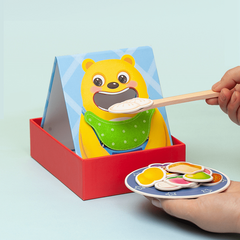 Bear Feeding Game Kids Toy Simulation Food Spoon Training Funny Gift
