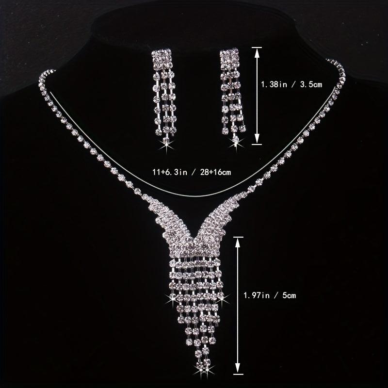 Stunning Rhinestone Bridal Jewelry Set for Weddings