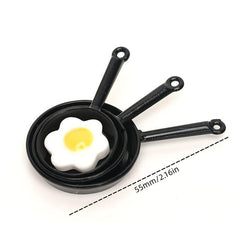 Mini Flat-bottomed Pot Doll House Accessories Small Furniture Kitchen Ornaments